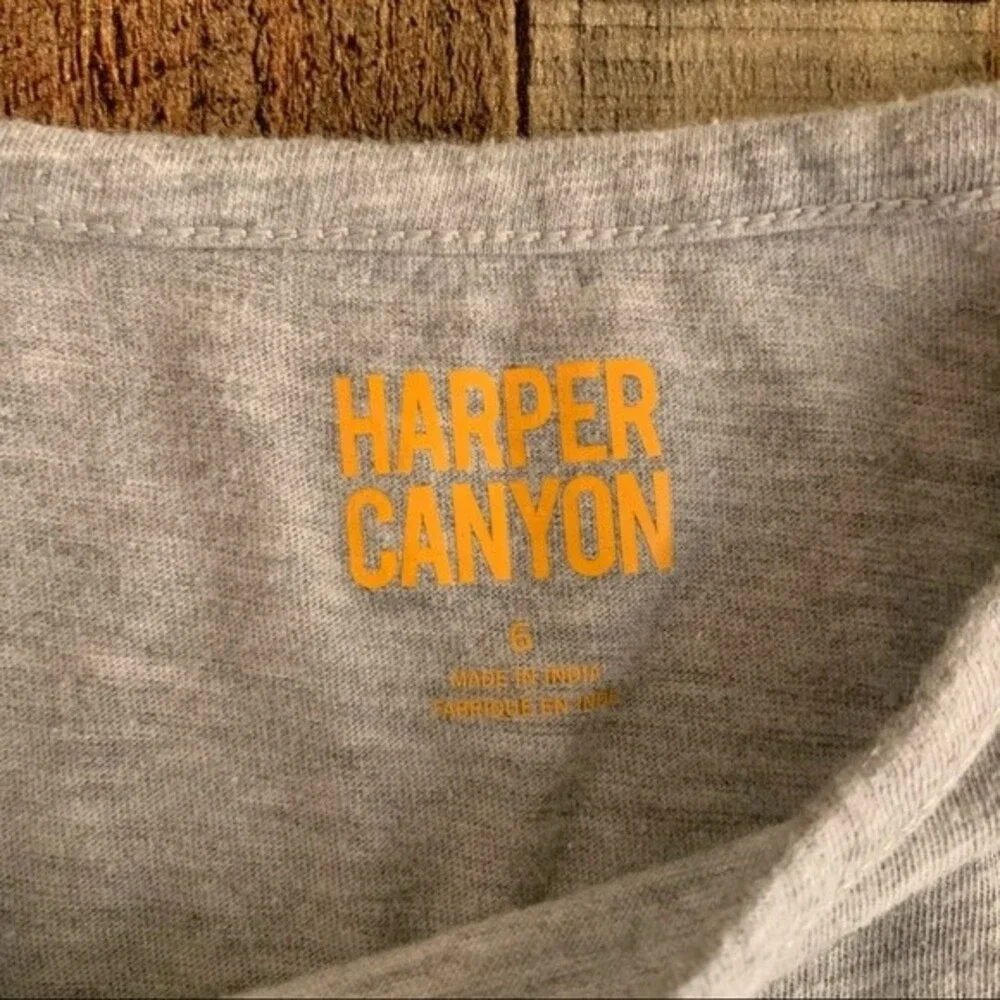 Harper Canyon Girls Gray Dress With Lace Short Sleeves - 6